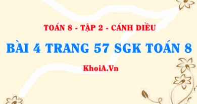 Bài 4 trang 57 Toán 8 Cánh Diều Tập 2